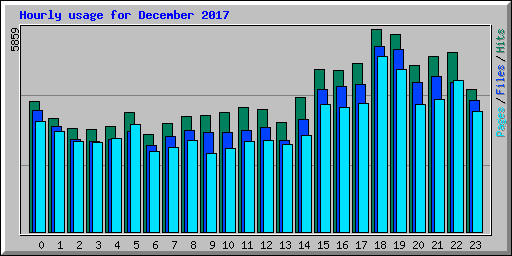 Hourly usage for December 2017